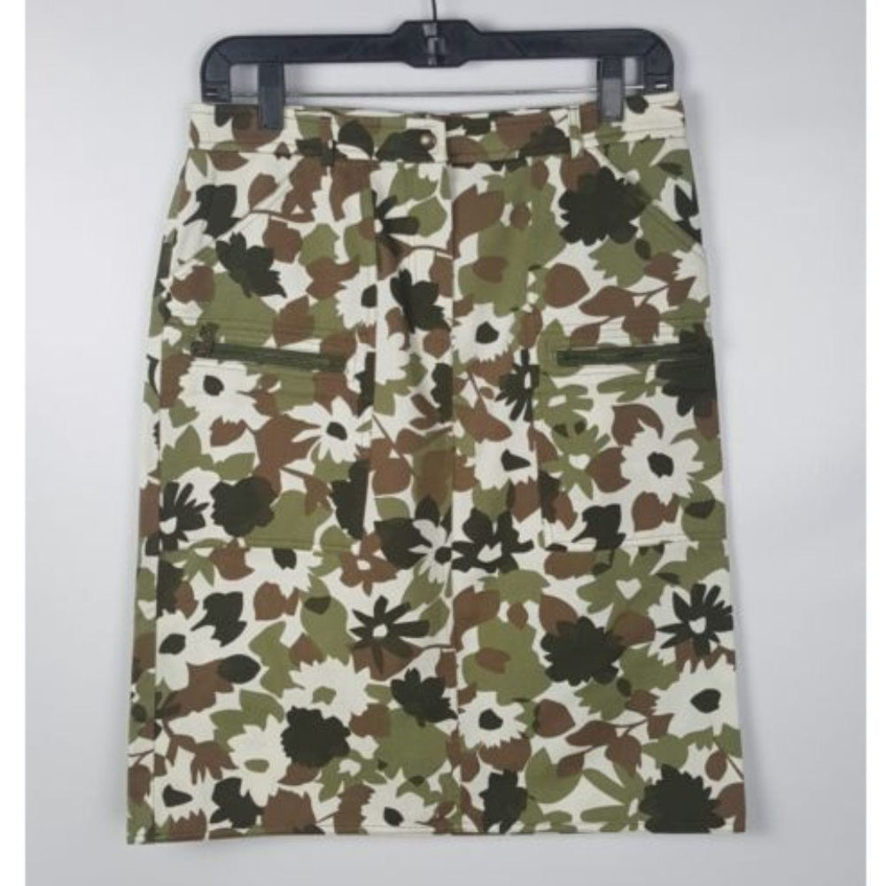 Micael Kors Camouflage Floral Print Skirt